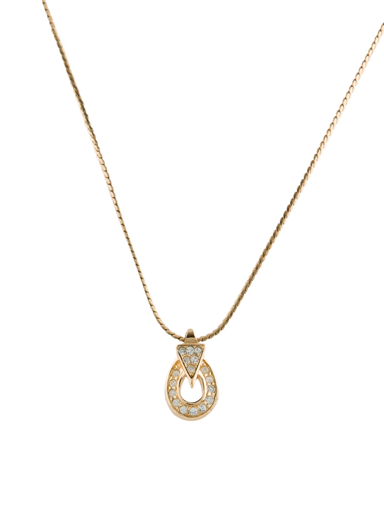 Christian Dior Vintage Crystal Pendant Necklace