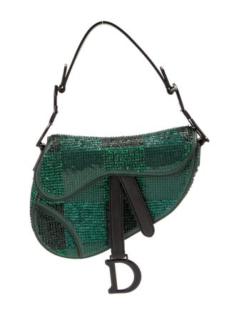 Christian Dior Mini Crystal Saddle Bag