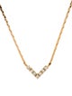 Christian Dior Crystal V Pendant Necklace