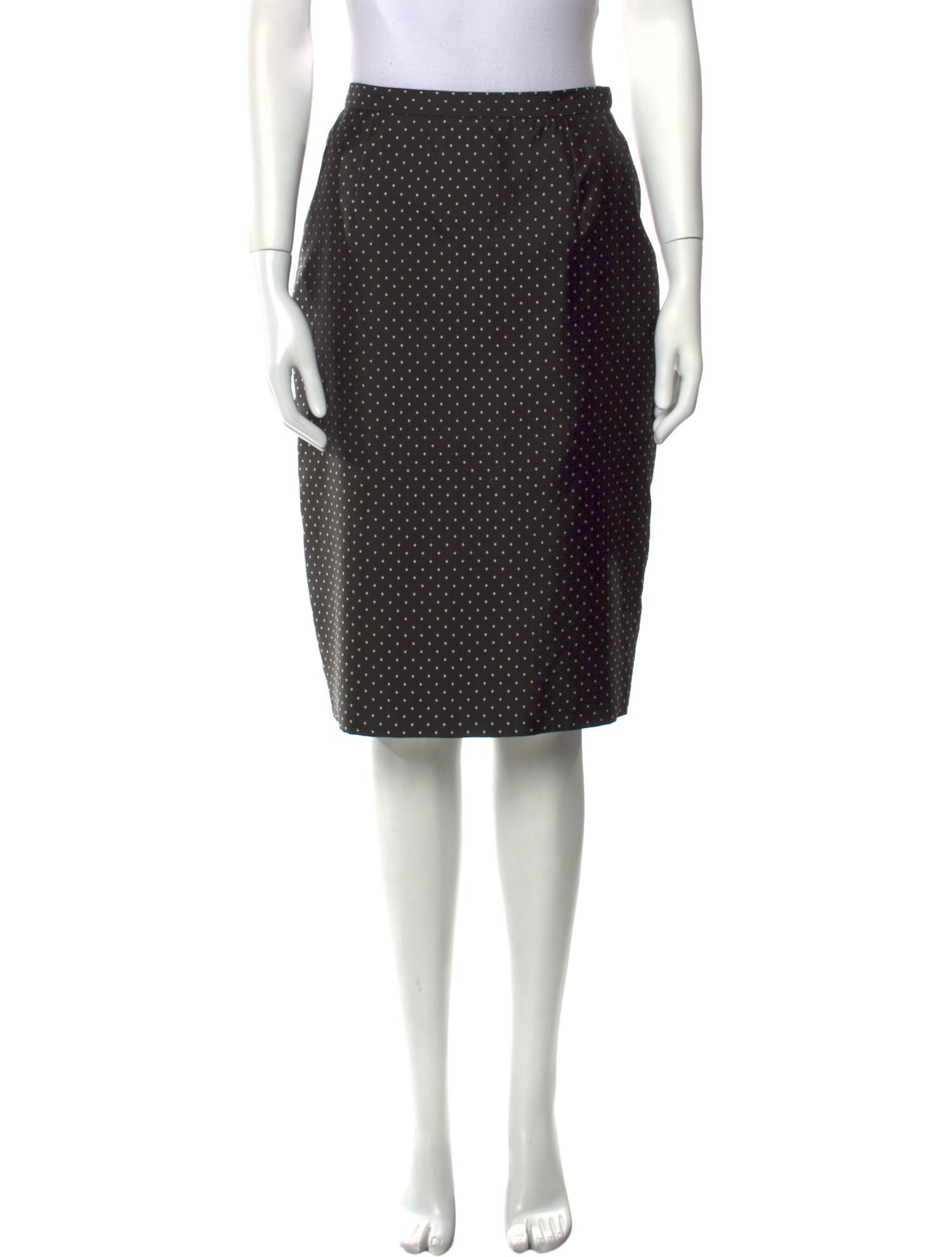 Christian Dior Polka Dot Print Knee-Length Skirt