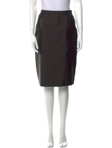 Christian Dior Skirts Polka Dot Print Knee-Length Skirt S