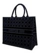 Christian Dior 2021 Large Cannage Embroidered Velvet Book Tote