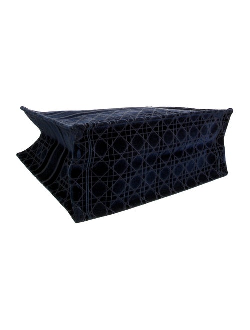 Christian Dior 2021 Large Cannage Embroidered Velvet Book Tote