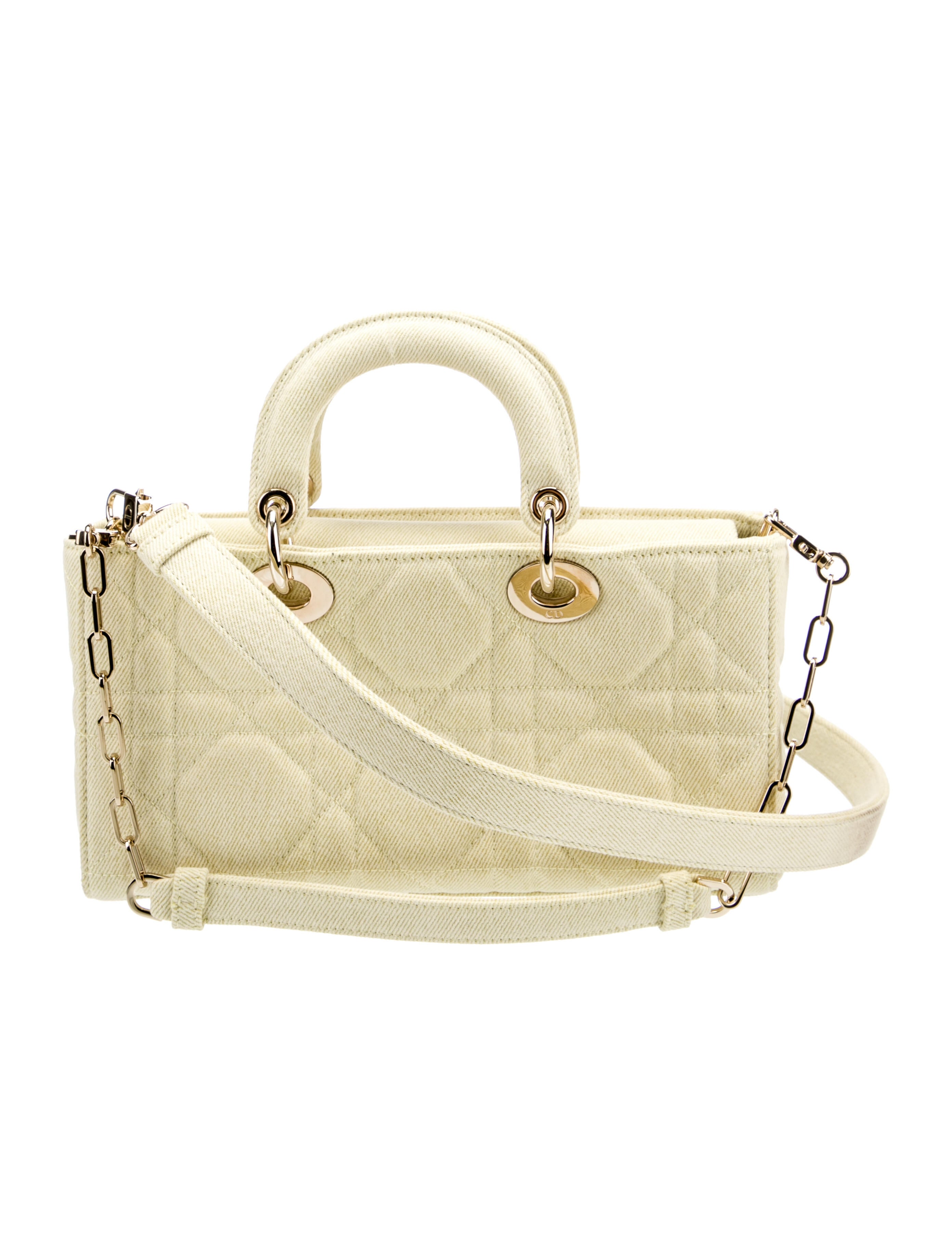 Christian Dior 2022 Small Cannage Lady D-Joy Bag - Yellow Handle