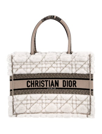 Christian Dior Medium Shearling Book Tote