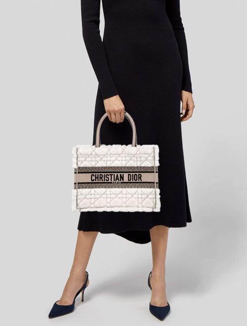 Christian Dior Medium Shearling Book Tote