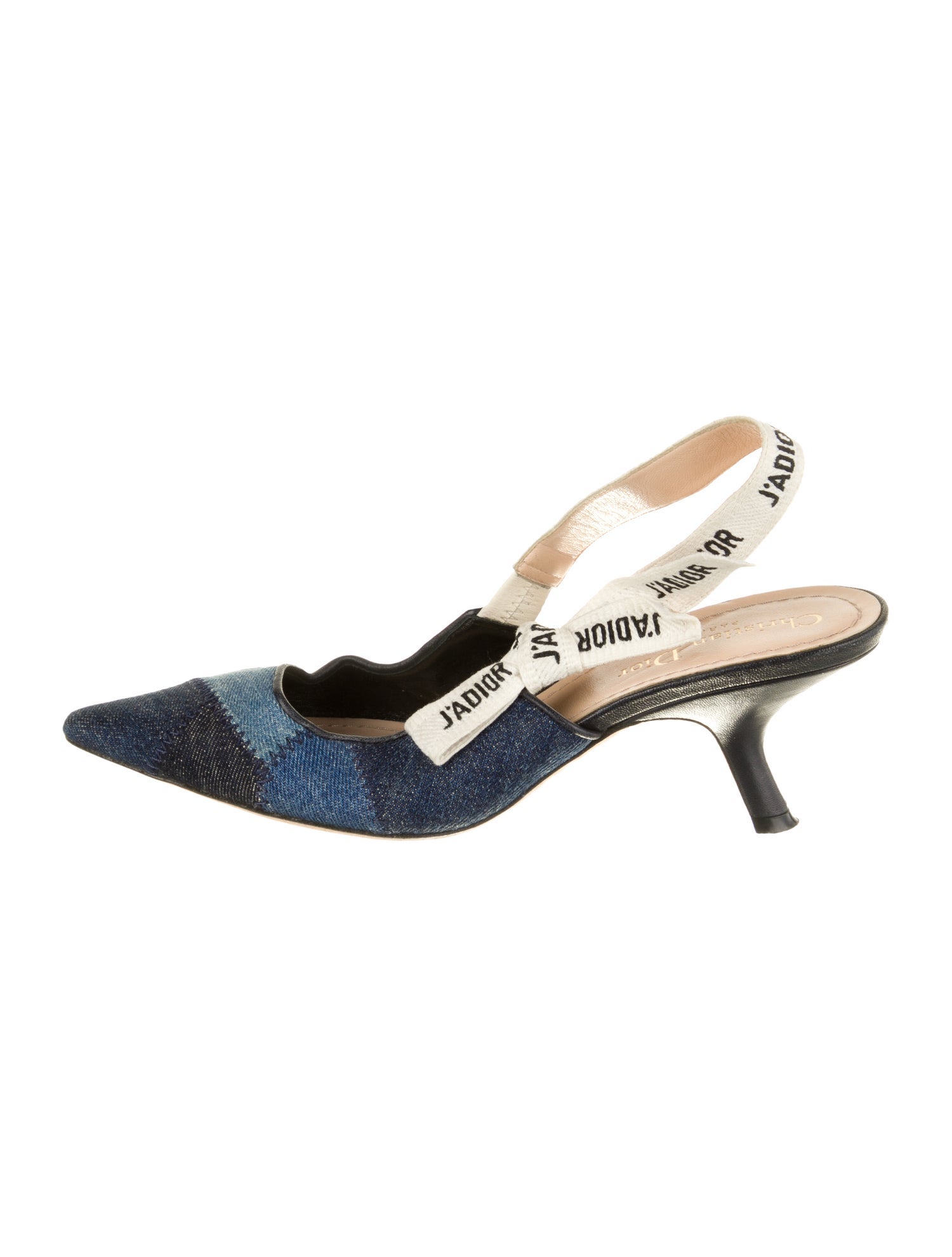 Christian Dior J'Adior Patent Leather Slingback Pumps Black Pumps