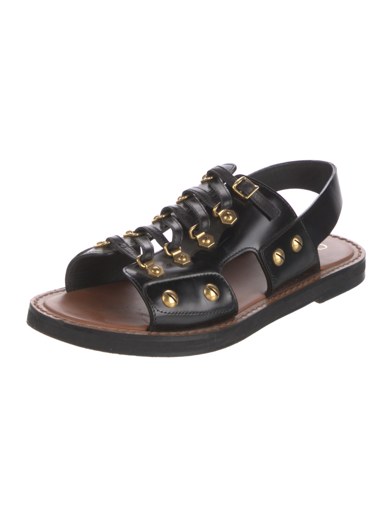 Christian Dior Black Logo Slingback Heeled Sandals
