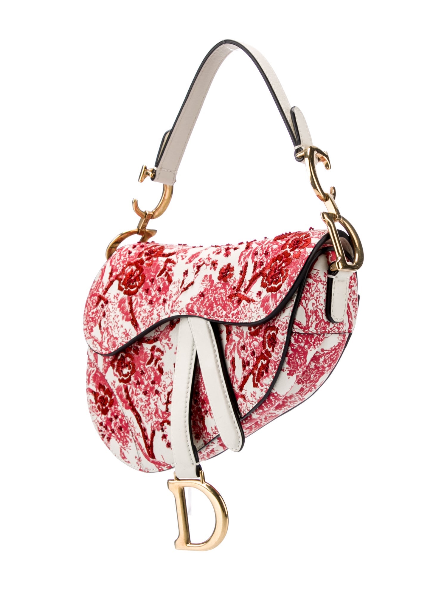 Christian Dior Mini Beaded Saddle Bag - Neutrals Handle Bags