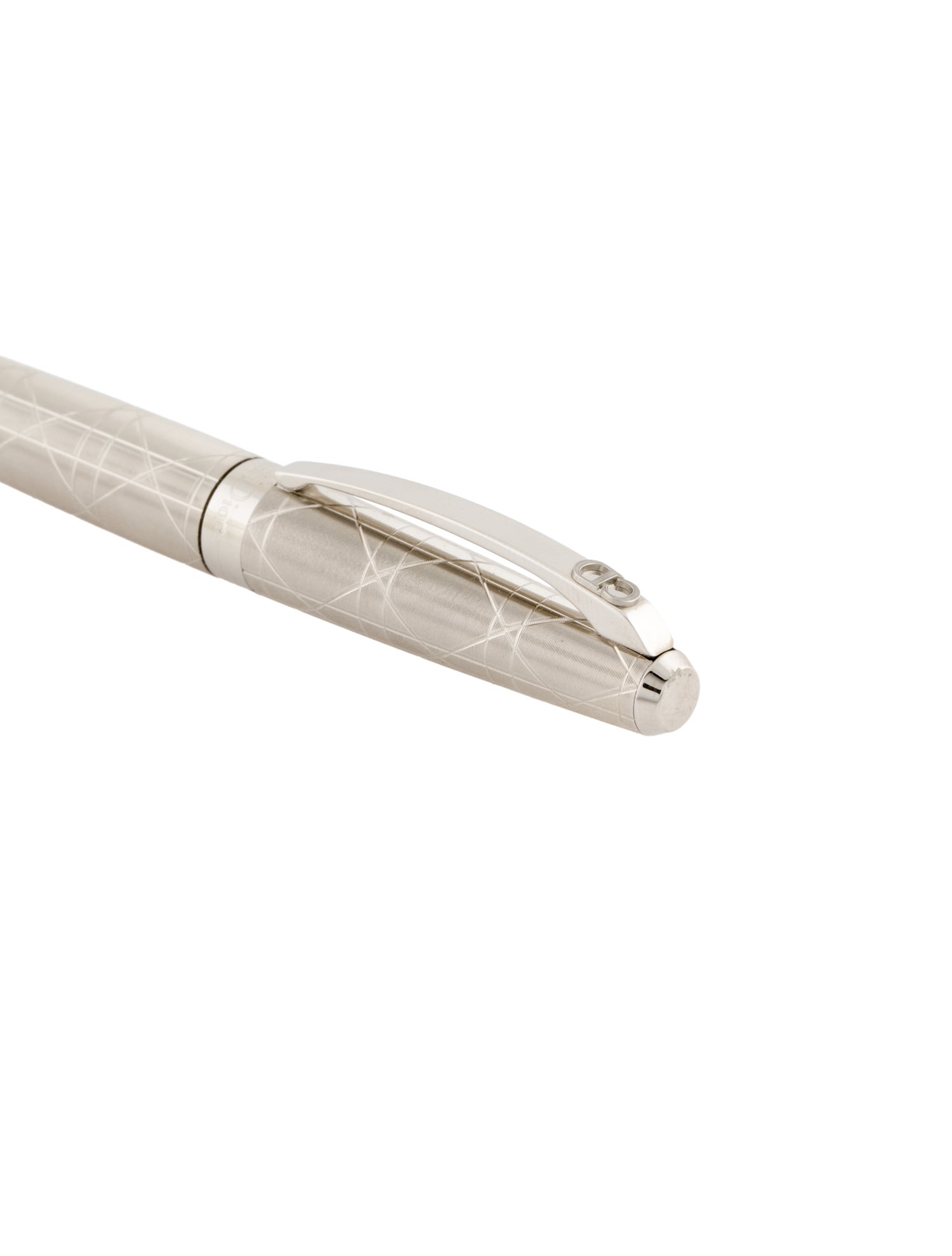 Christian Dior Diamond Embossed Ballpoint Pen - Silver Books