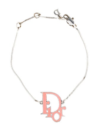 Christian Dior Enamel Logo Link Bracelet