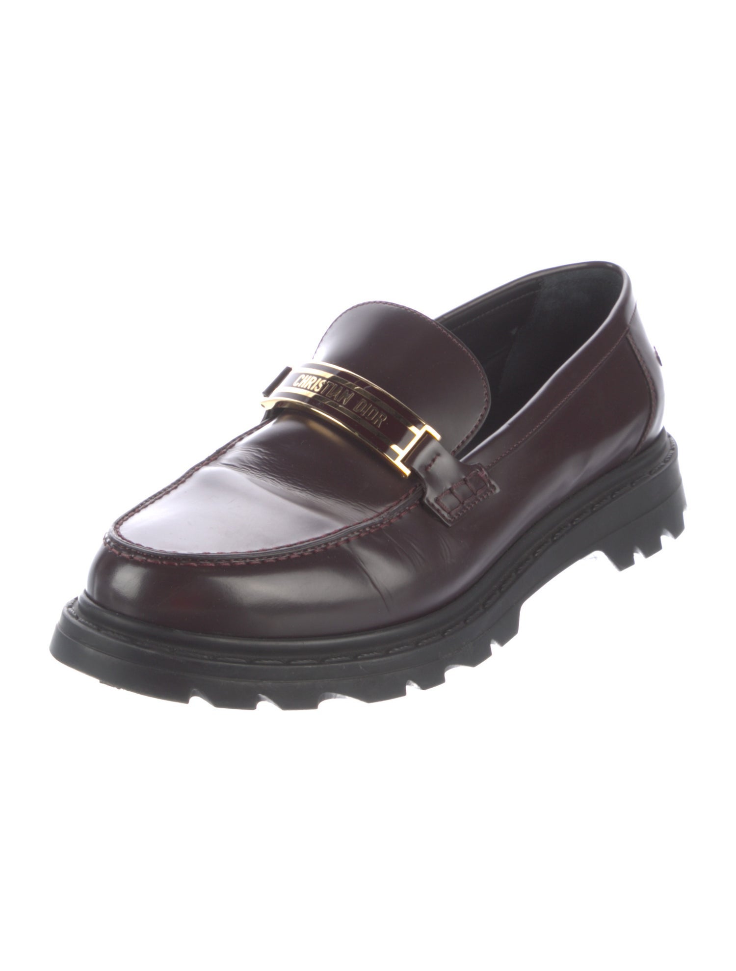 Dior Men\'s Burgundy Loafers Dior boy leather flats Dior Burgundy size 39 EU in Leather  main image 3