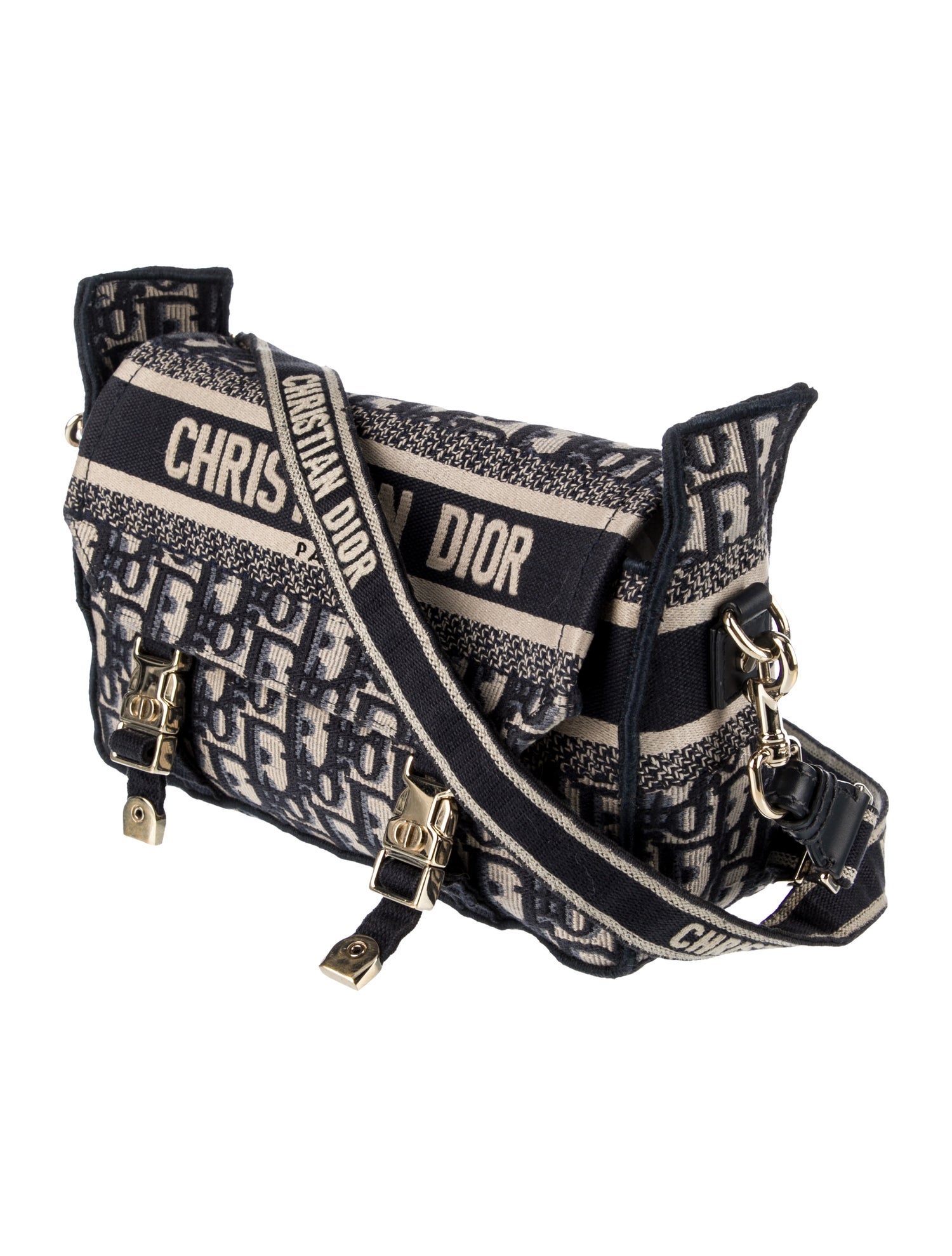 Christian Dior Medium Oblique Diorcamp Messenger Bag Neutrals