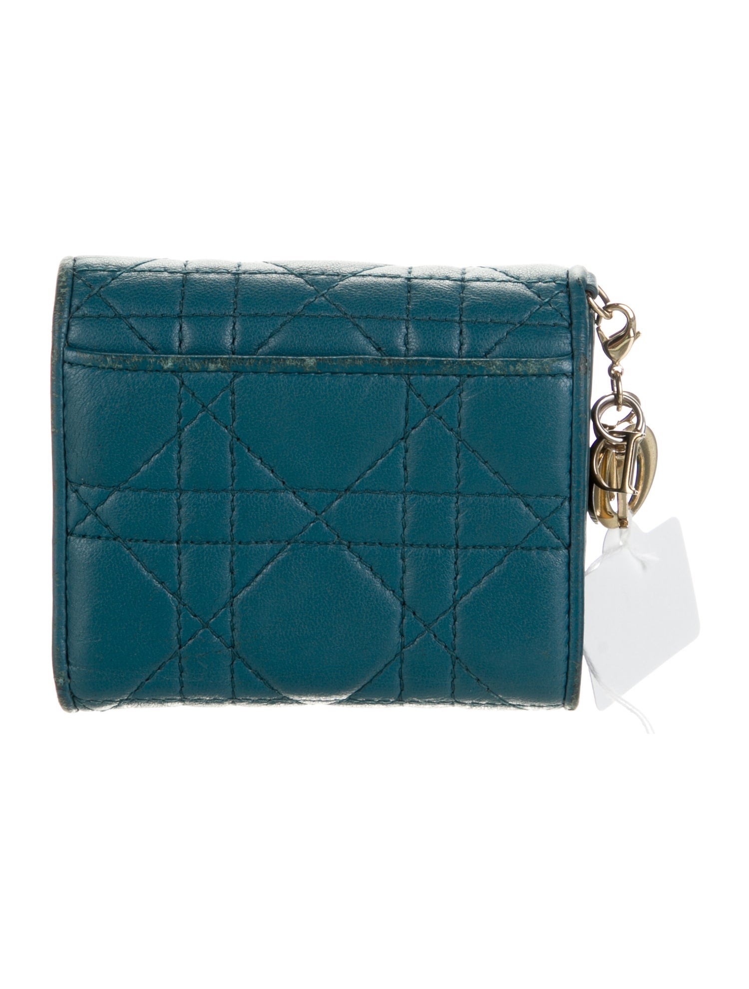 Christian Dior Leather Compact Wallet - Blue Wallets, Accessories