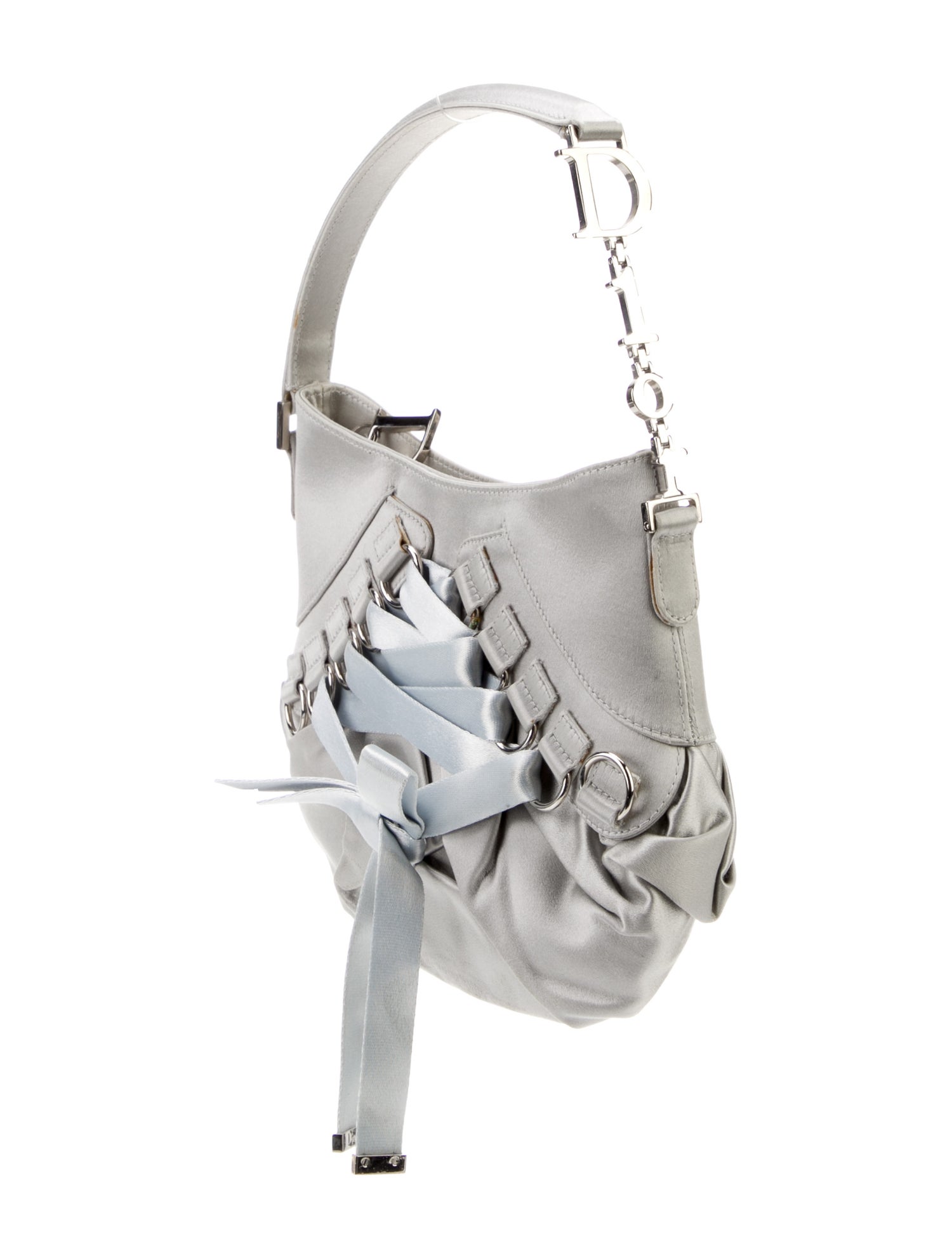 Christian Dior Ballet Corset Ribbon Bag - Grey Handle Bags 