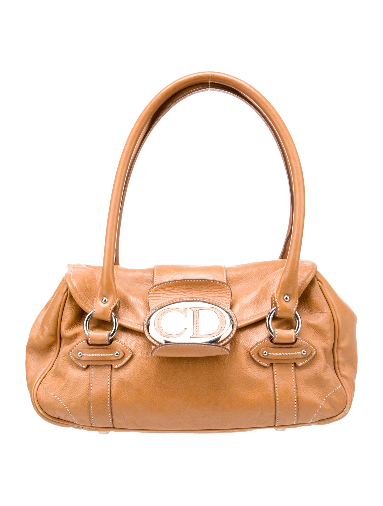 Christian Dior CD Flap Bag - Brown Handle Bags, Handbags
