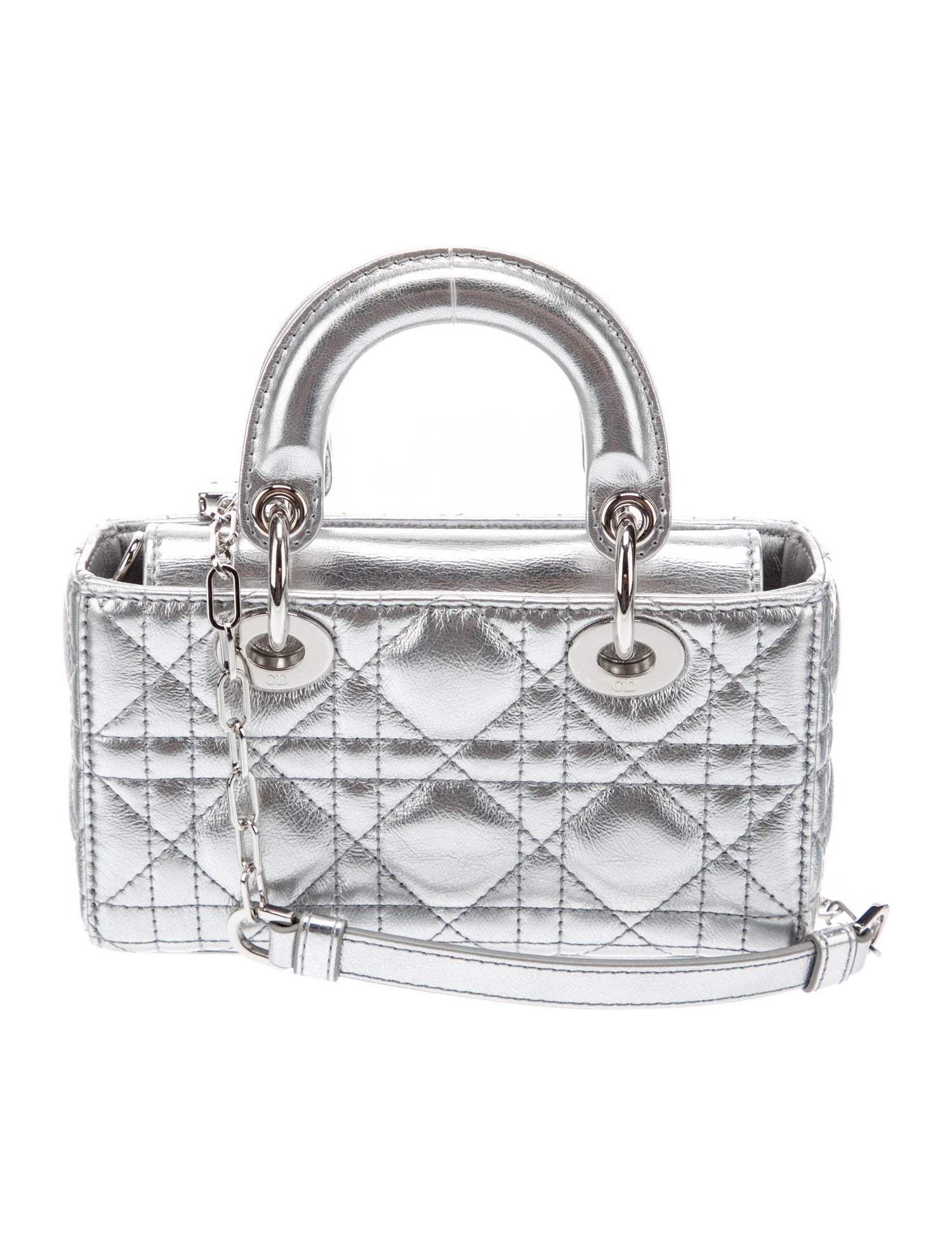 新品未使用 DIOR パイサーバー Rond Point シルバー Christian Dior Lady D-Joy Micro Bag - Silver Handle Bags, Handbags