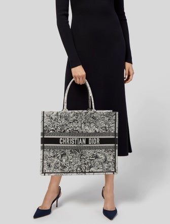 Christian Dior Large Toile De Jouy Book Tote