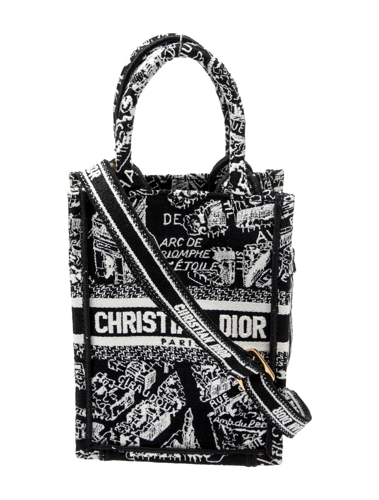 Christian Dior 2023 Mini Vertical 'Plan de Paris' Book Tote Christian Dior 2023 Mini Vertical 'Plan de Paris' Book Tote