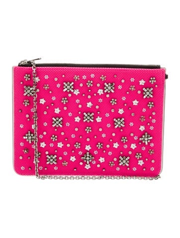Christian Dior Clutches Crystal-Embellished Mesh Clutch