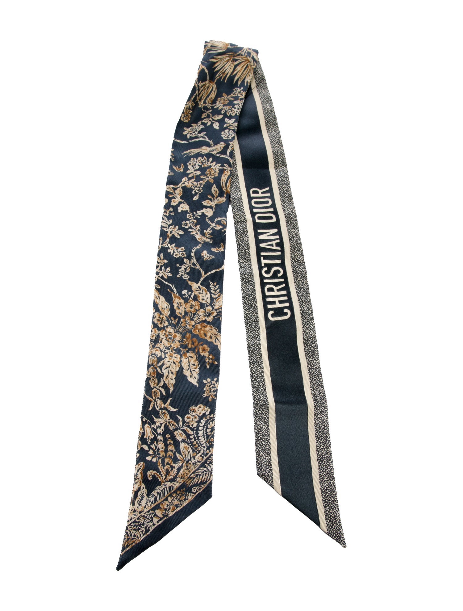 【無料郵送/関税込/正規品】 (W) Dior Oblique Mitzah Scarf Sil Christian-Dior-Oblique-Mitzah-