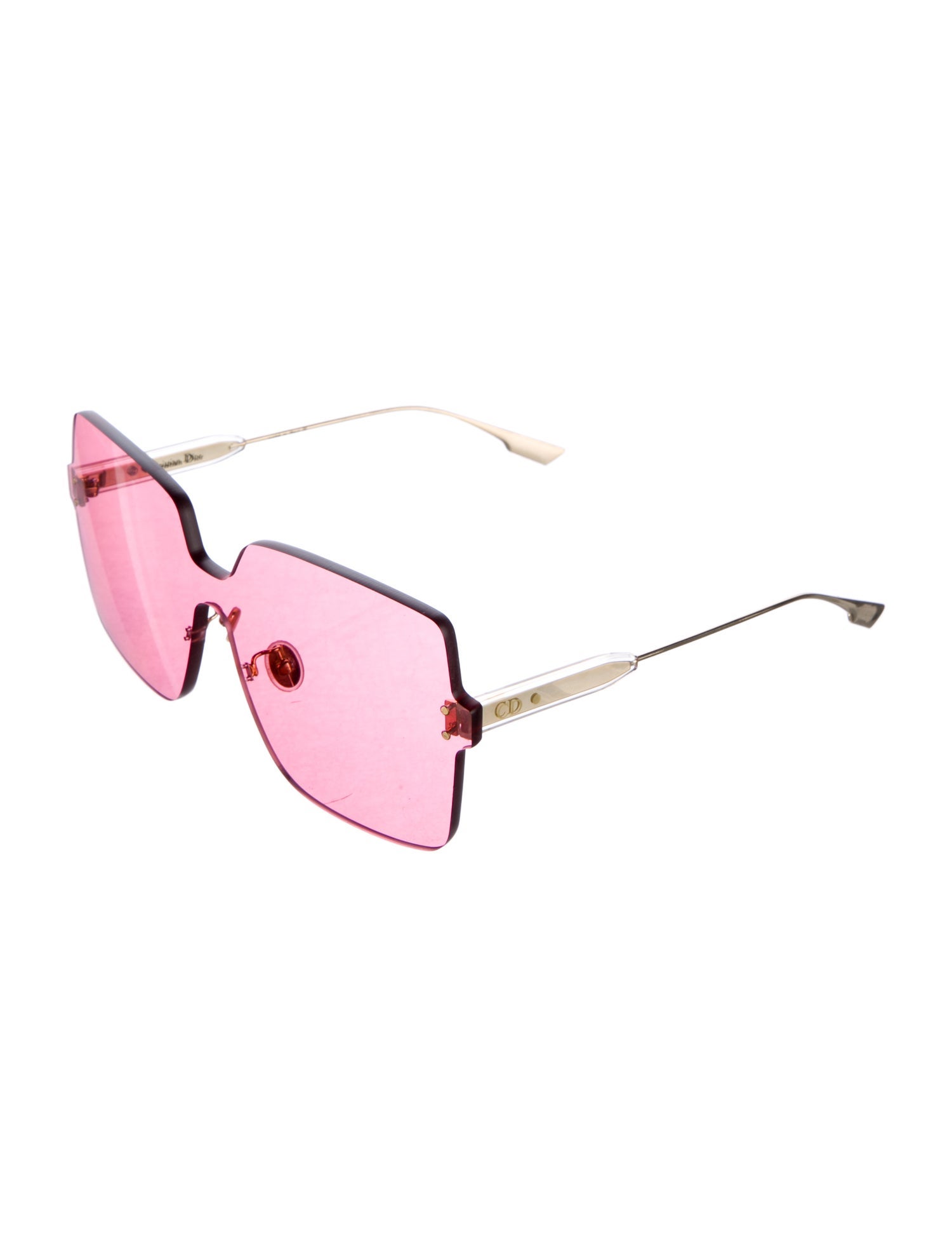 Christian Dior Dior Color Q1 Square Sunglasses - Gold Sunglasses