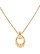 Christian Dior Vintage Textured Pendant Necklace