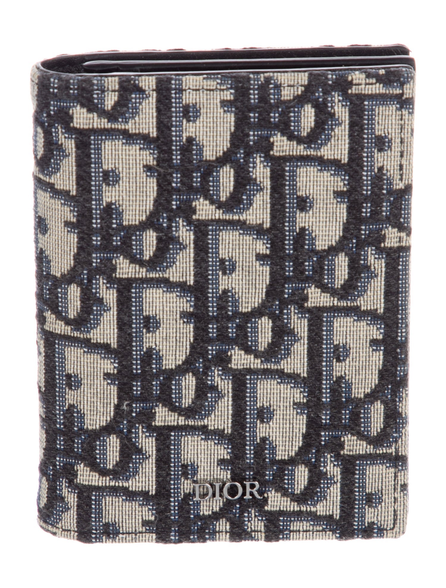 Christian Dior 2020 Oblique Jacquard Bifold Wallet - Blue Wallets ...