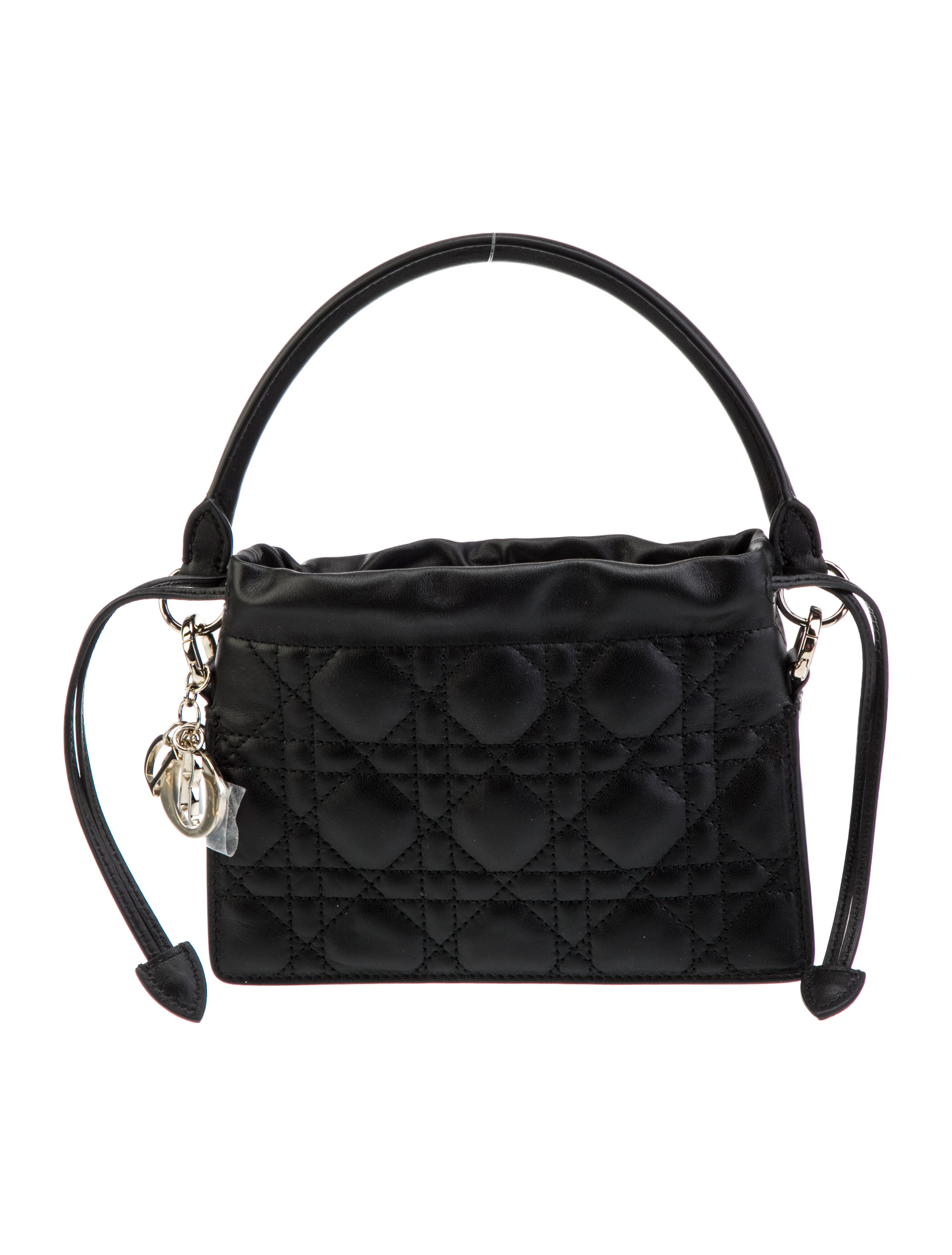 【2way♪巾着タイプで可愛い】DIOR LADY DIOR MILLY ミニバッグ 可愛い巾着タイプ☆Dior Lady Dior Milly カナージュ ミニバッグ