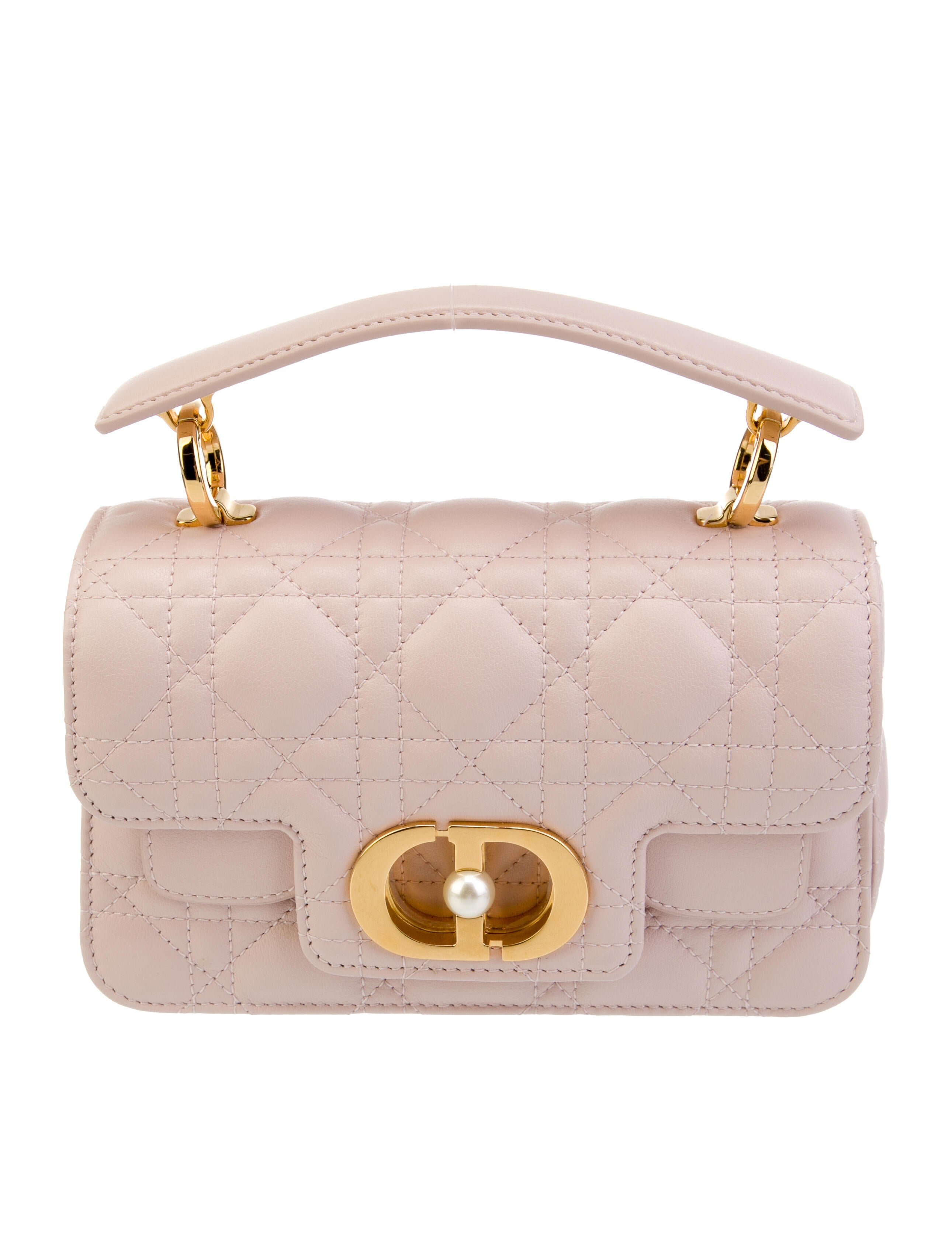 Christian Dior 2024 Mini Jolie Top Handle Bag - Pink Handle