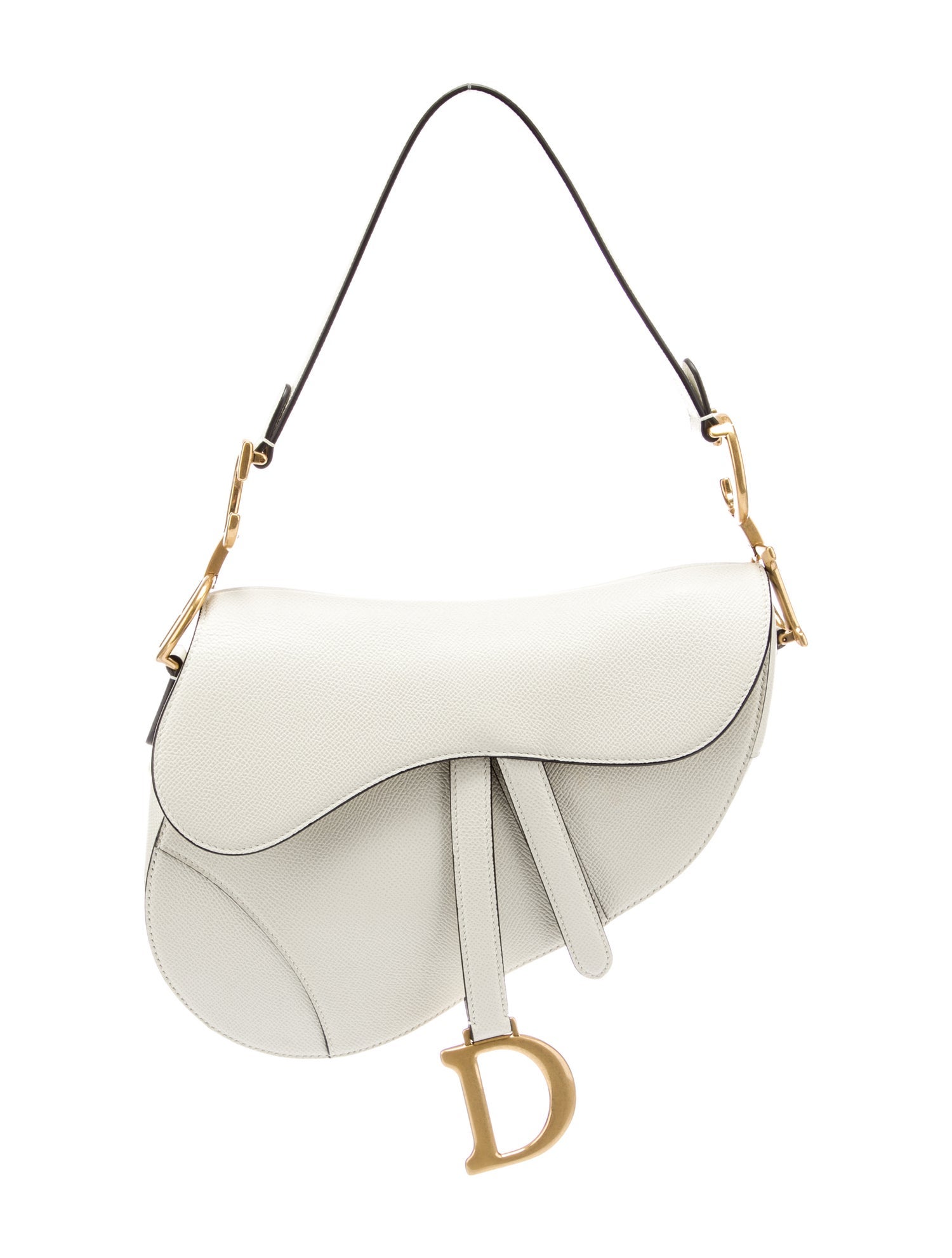 Dior Saddle Bag The Real Real Christian Dior Medium Shearling Saddle Bag - Grey Shoulder Bags