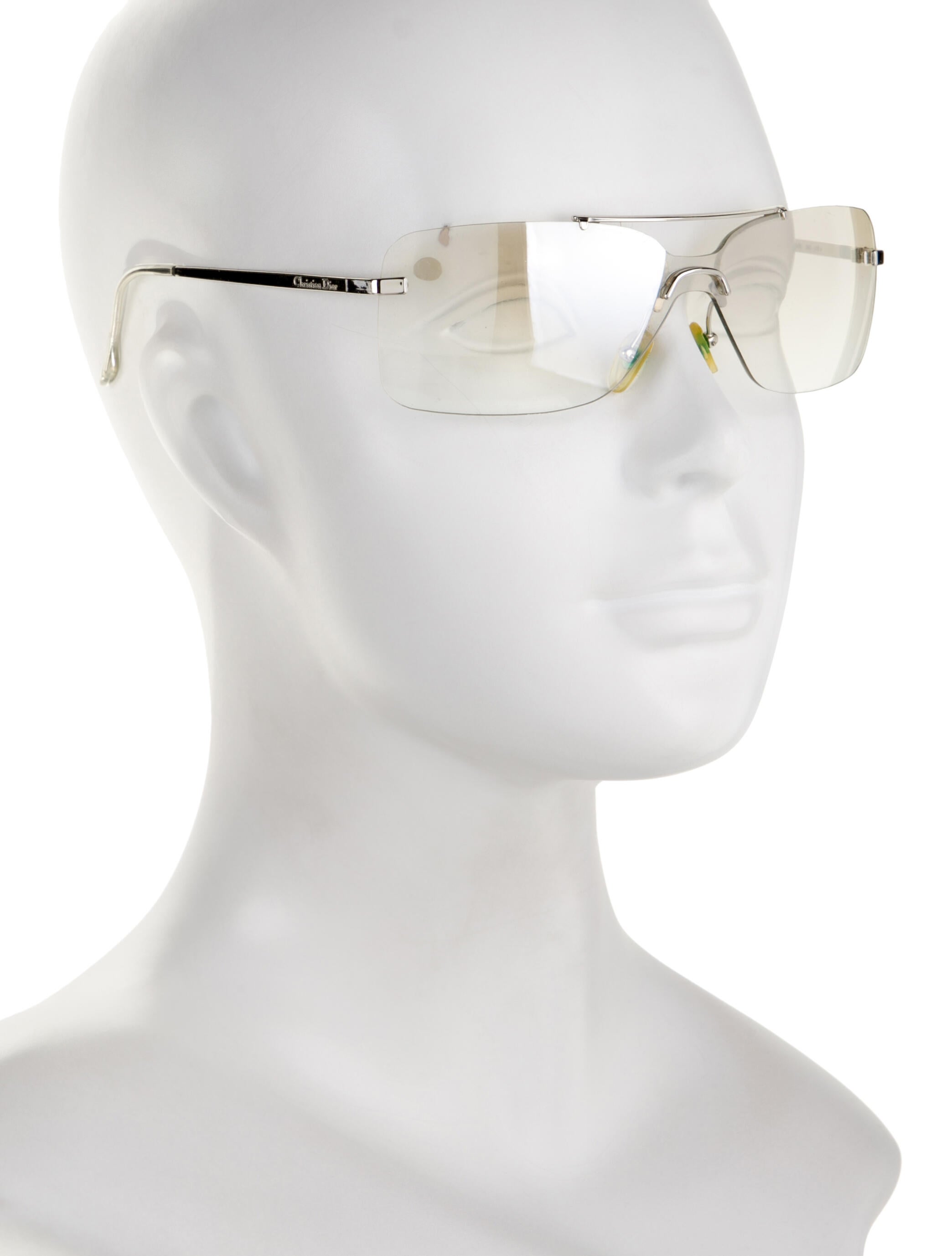 Christian Dior Mini Motard Aviator Sunglasses - Clear Sunglasses