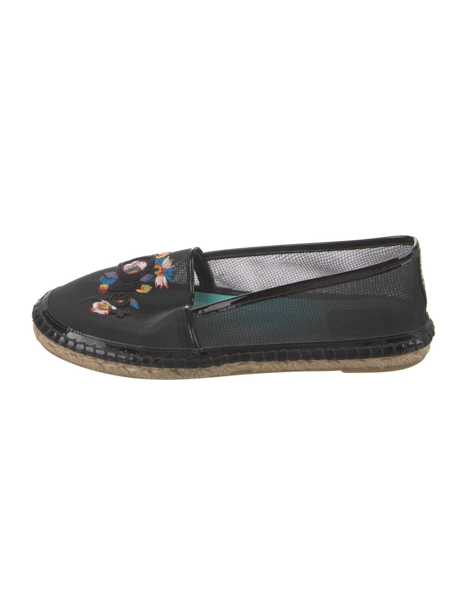 Christian Dior Patent Leather Floral Print Espadrilles
