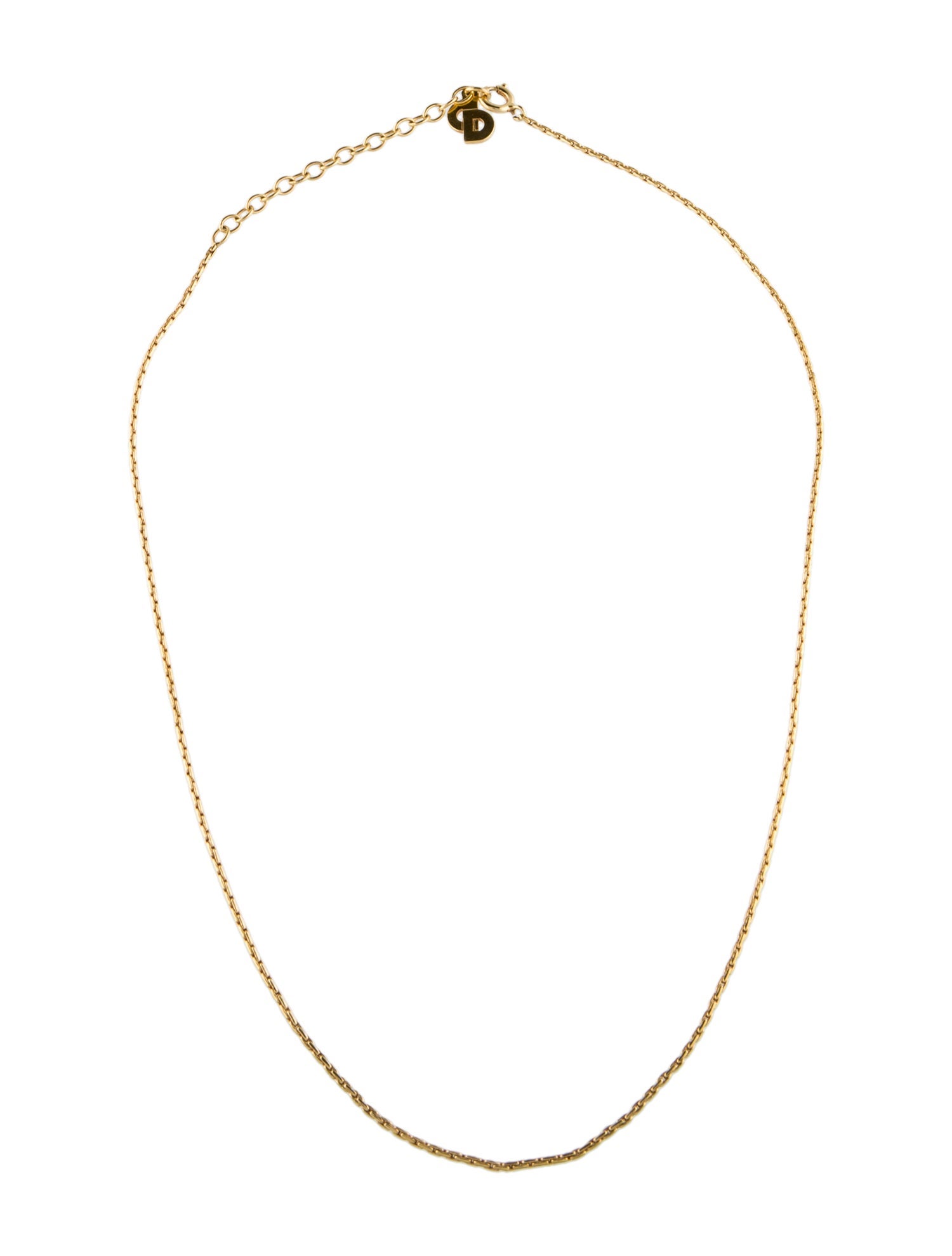 Christian Dior Vintage Thin Chain Necklace