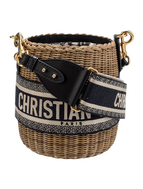 Christian Dior Raffia Lady Dior Mini