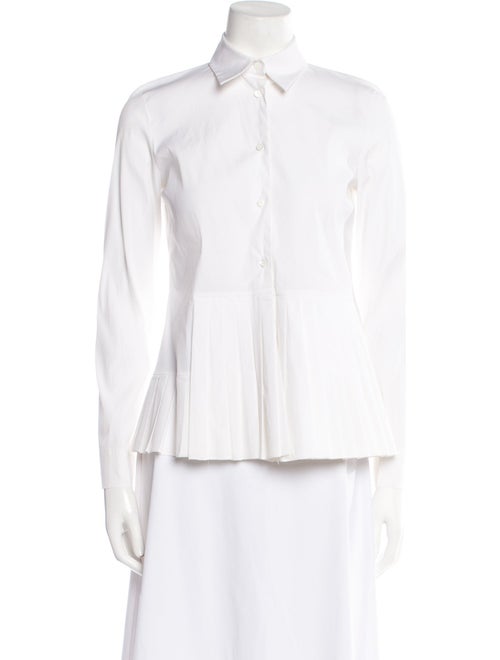 Christian Dior Long Sleeve Button-Up Top