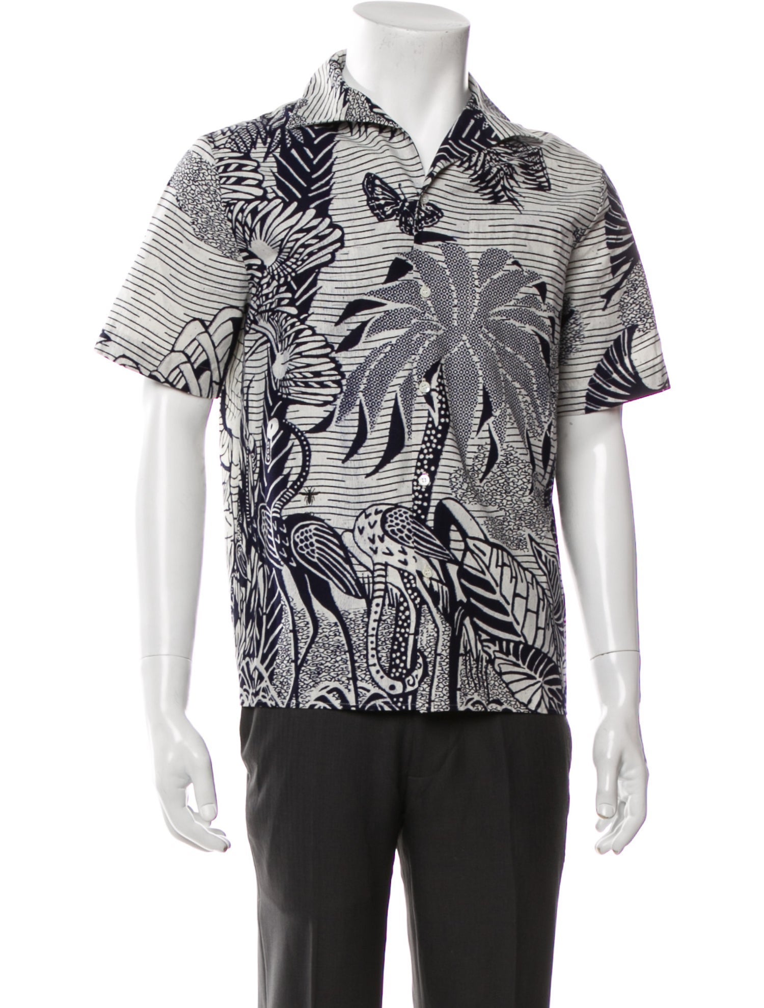 Christian Dior Graphic Print Short Sleeve Shirt