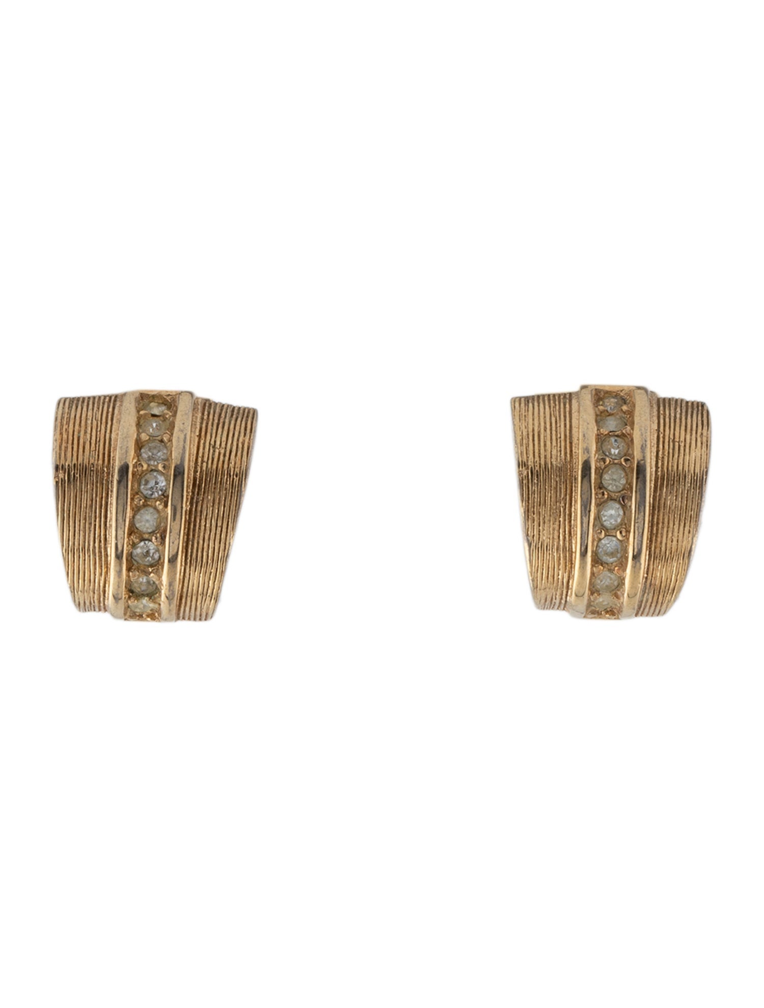 Christian Dior Vintage Crystal Clip-On Earrings