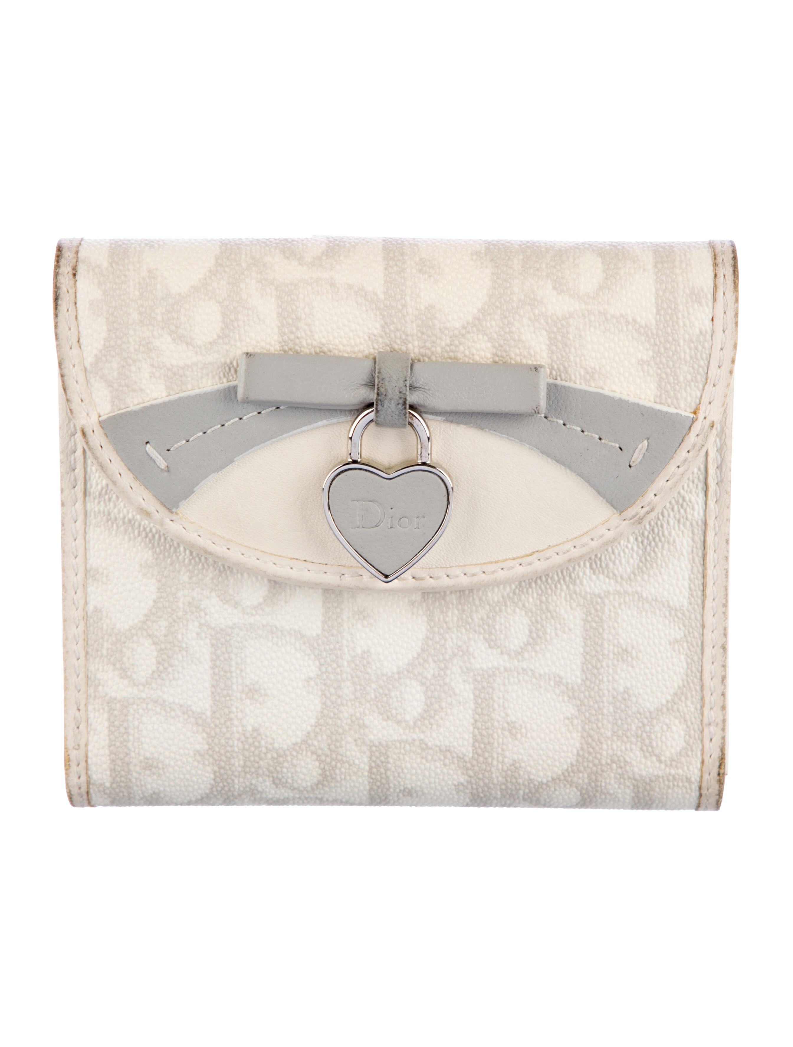 Christian Dior 2007 Romantique Compact Wallet - White Wallets