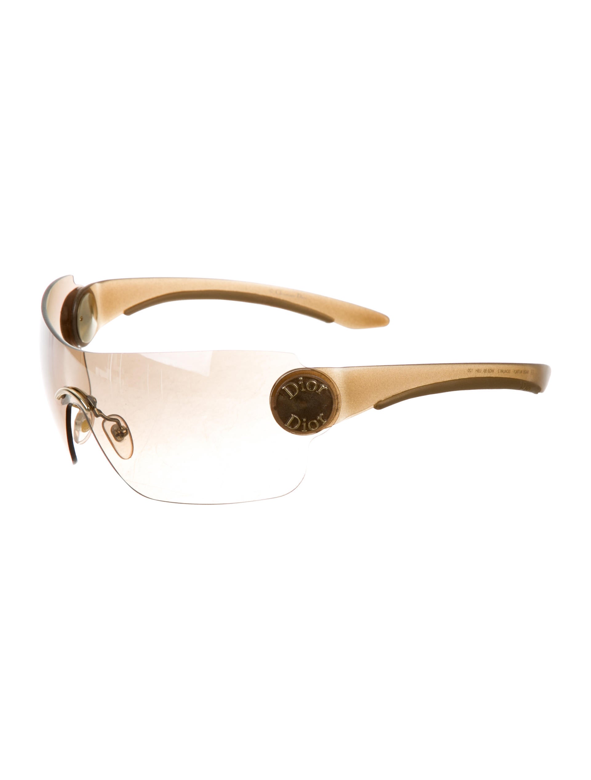 Christian Dior Schlak 2 Shield Sunglasses - Gold Sunglasses