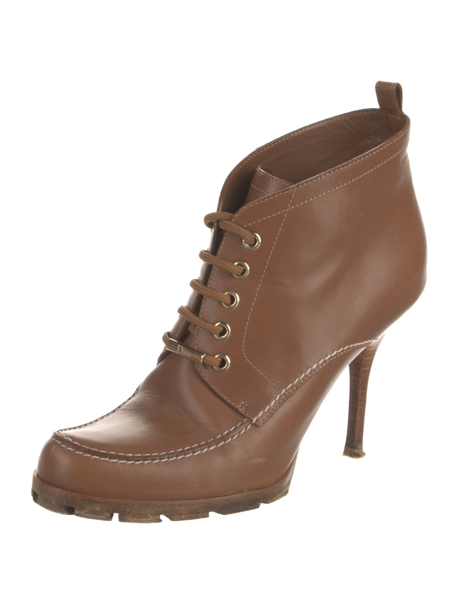 Christian Dior Leather Lace-Up Boots