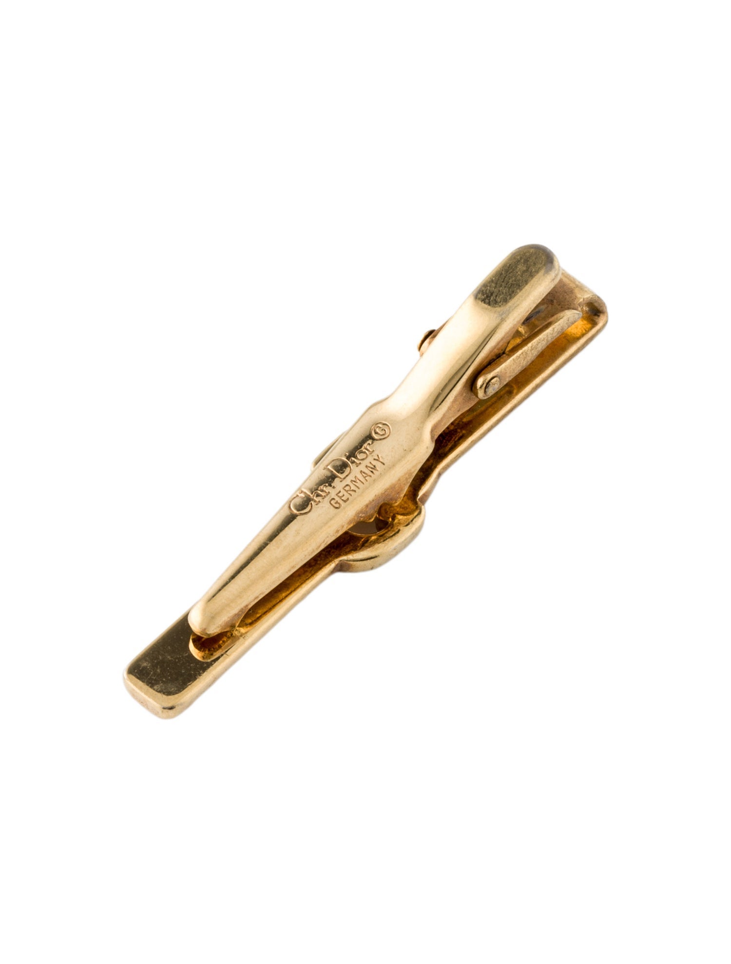 Christian Dior Vintage Enamel CD Tie Clip