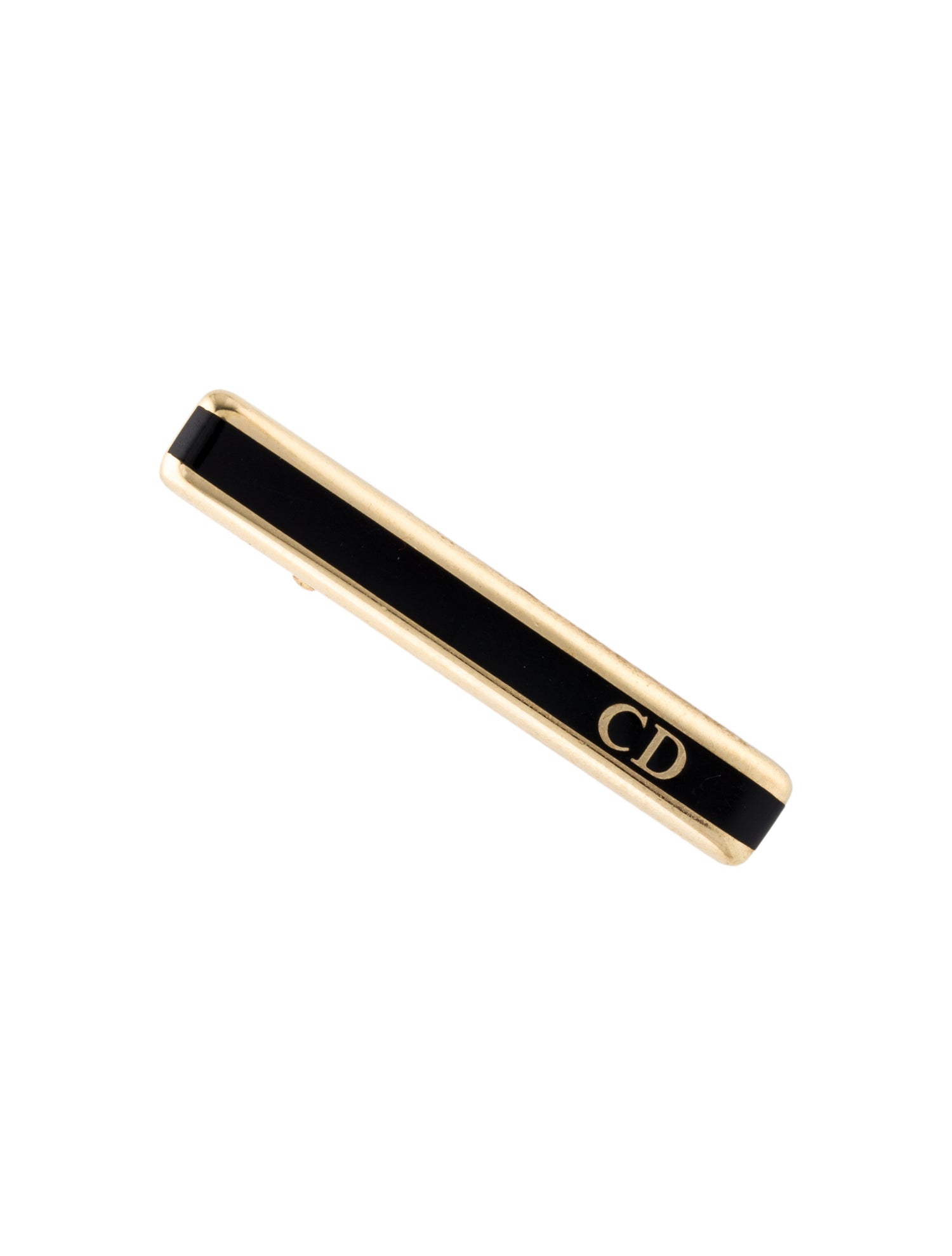 Christian Dior Vintage Enamel CD Tie Clip