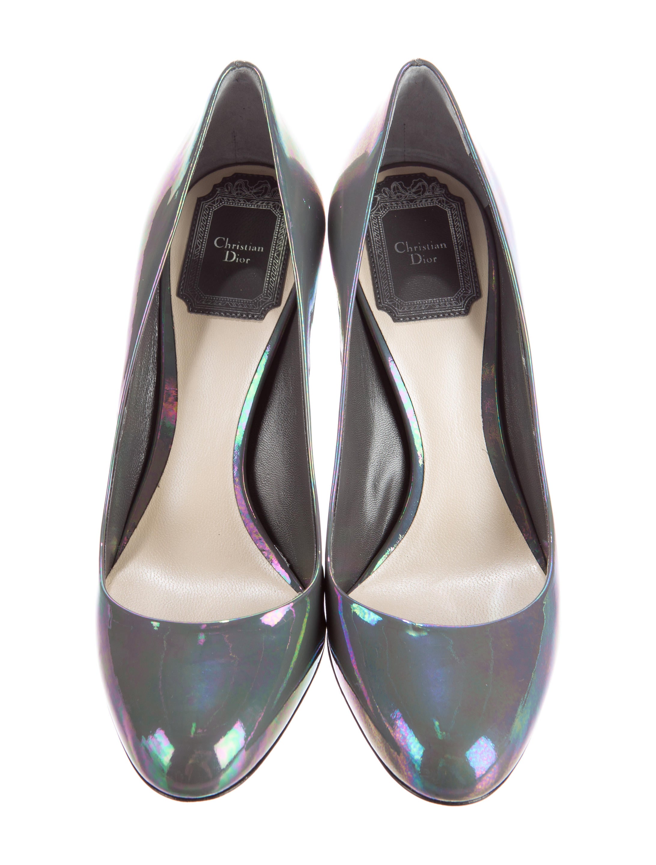 Christian Dior Iridescent Patent Leather Pumps Shoes CHR45749 The RealReal