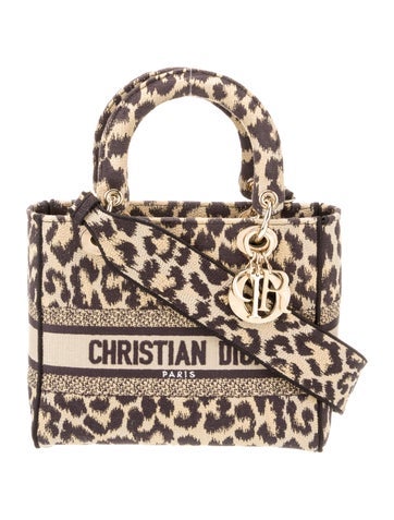 DIOR Handle Bags Canvas D-Lite Medium 2021