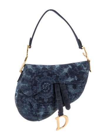 Christian Dior Shoulder Bags Denim Saddle