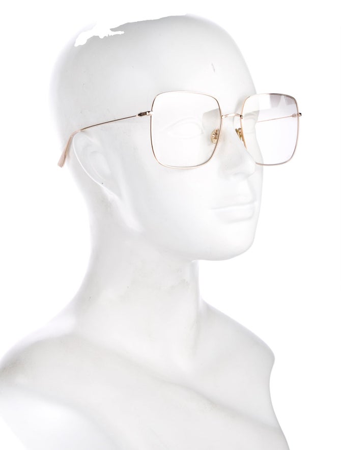 Christian Dior Oversize Eyeglasses Gold Eyeglasses, Accessories