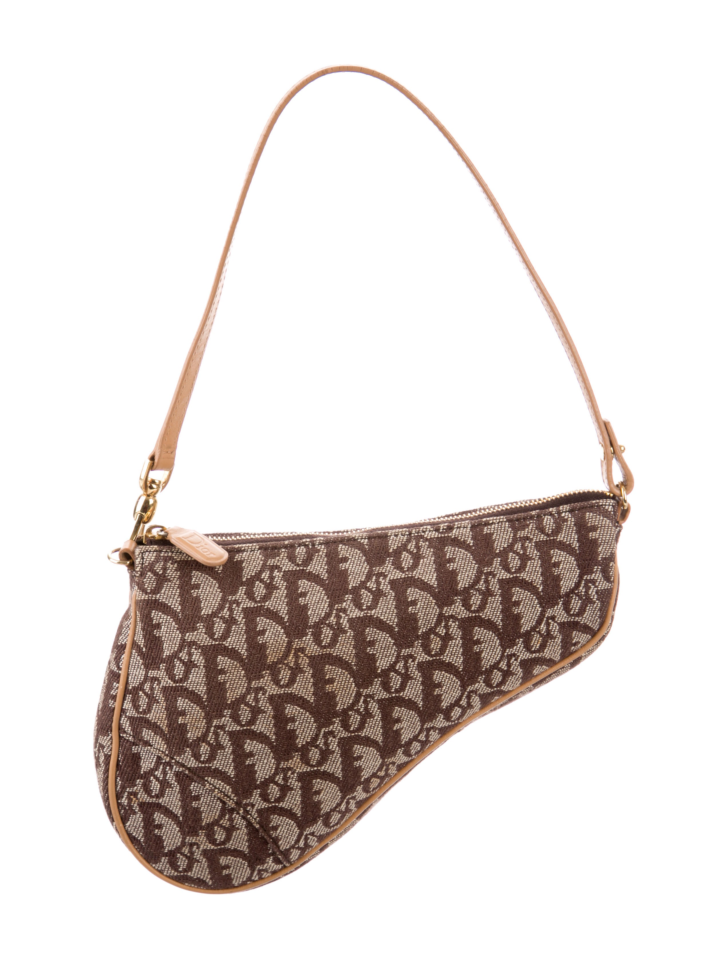 dior mini saddle bag brown