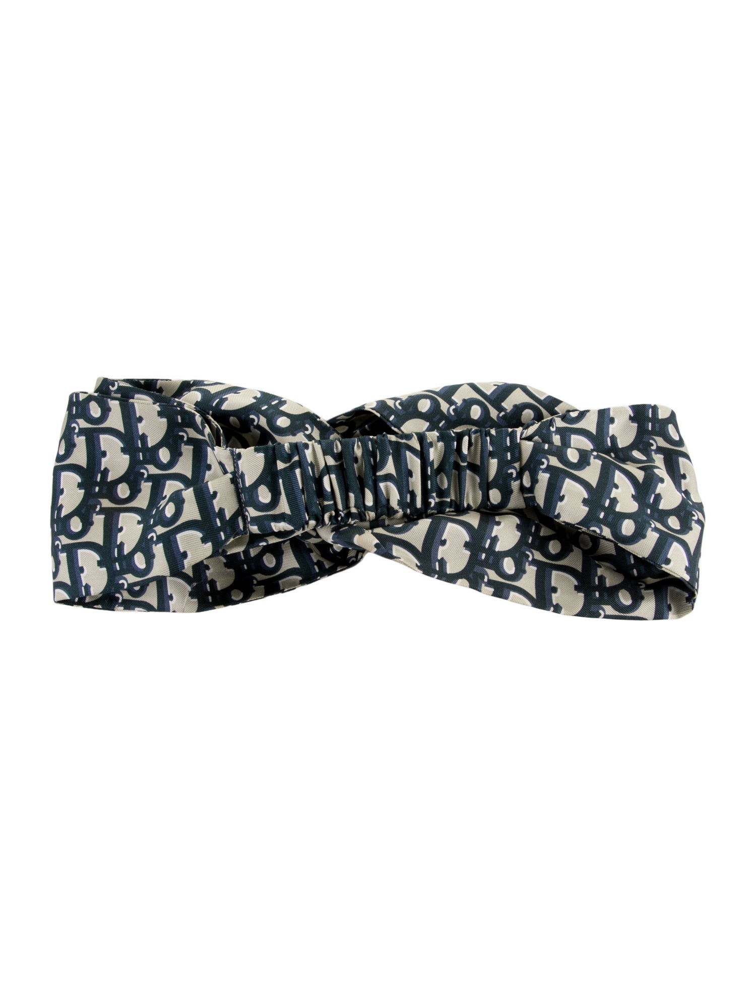 Christian Dior Oblique Silk Headband - Neutrals Hair  display picture 1