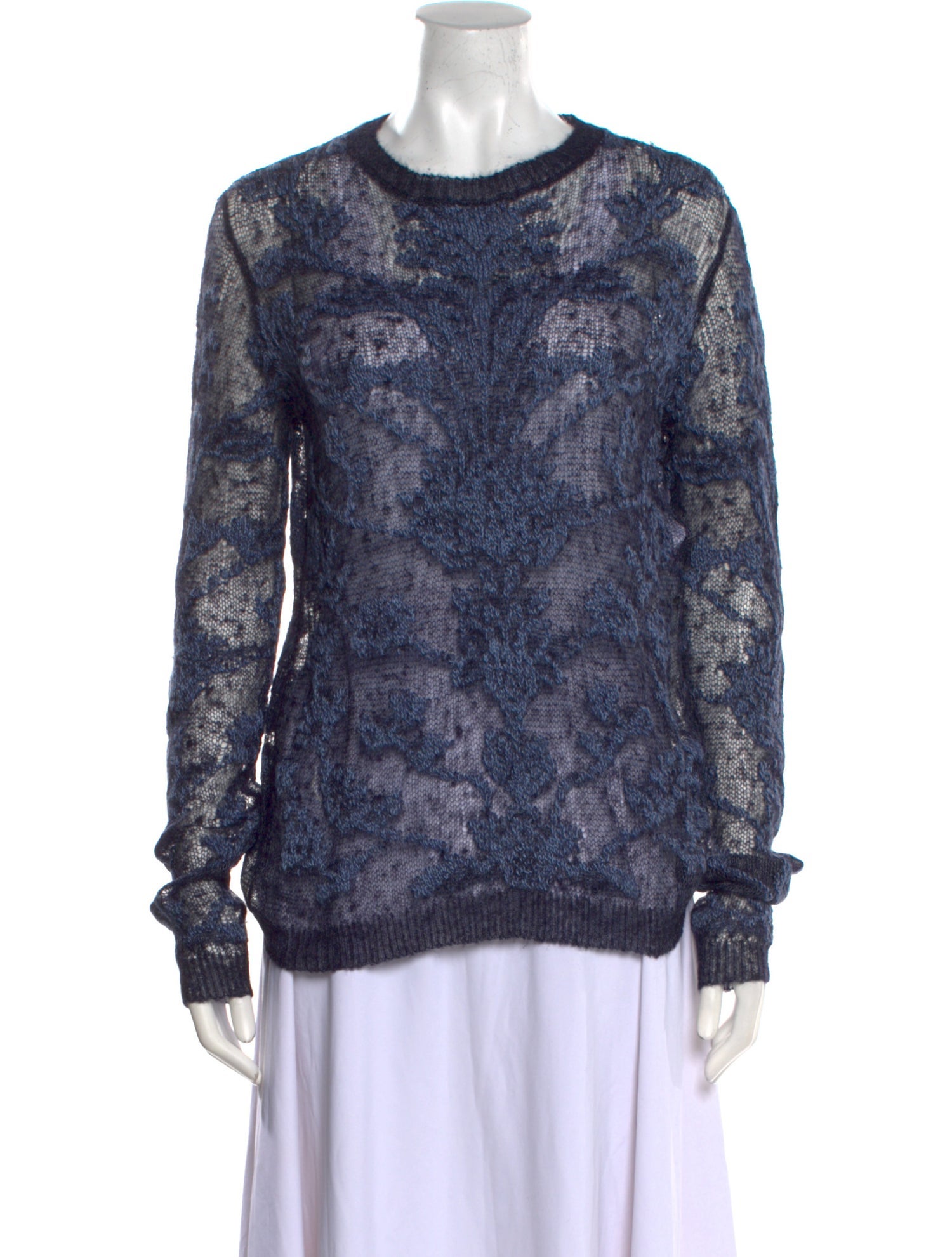 Christian Dior Striped V-Neck Sweater